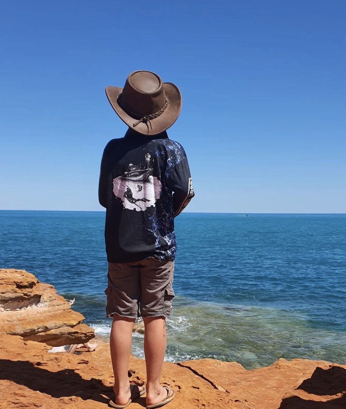 Kids Fishing Shirt "The Original" Blue