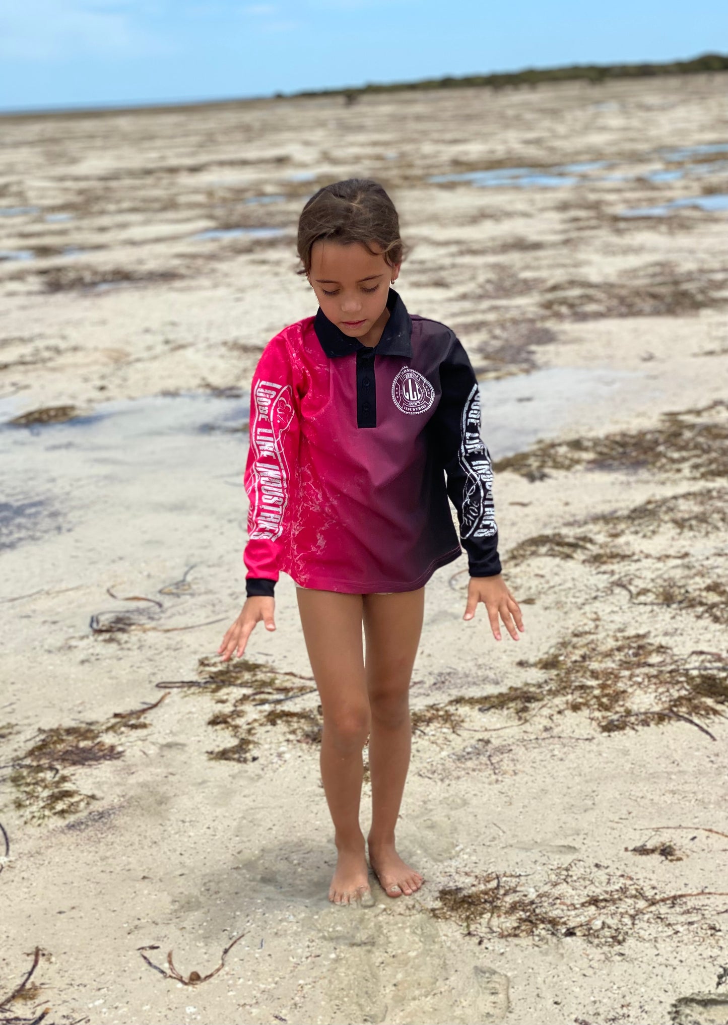 Kids fishing shirt "The Original" Pink