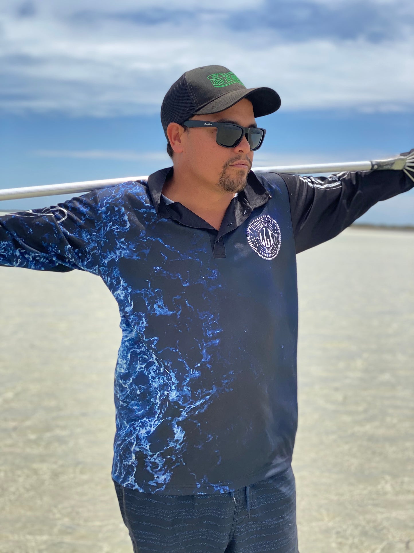 Adult Fishing Shirt "The Original" Blue