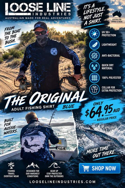 Adult Fishing Shirt "The Original" Blue